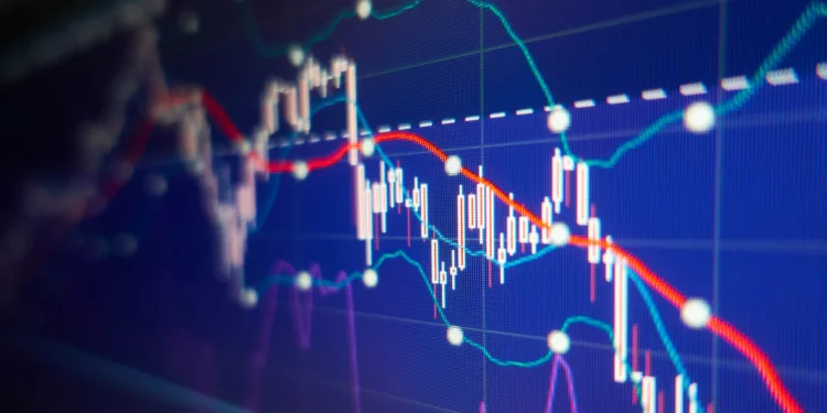 M86BMX Economic crisis - Stock market graphs and charts - Financial and business background