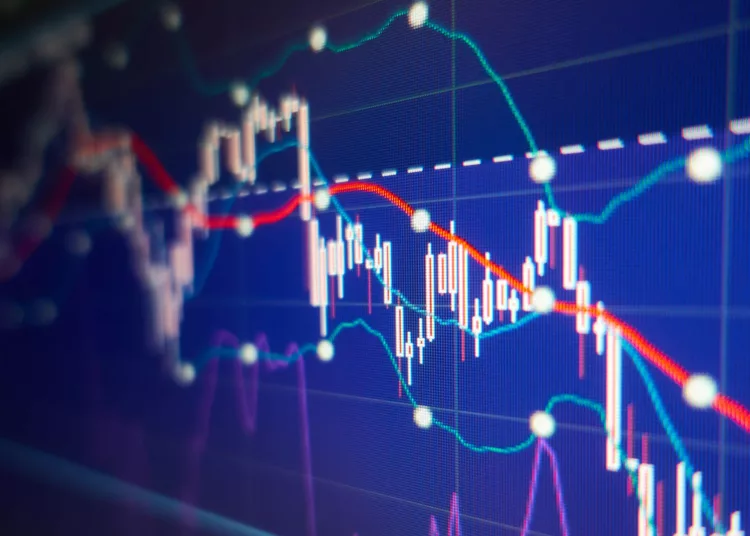 M86BMX Economic crisis - Stock market graphs and charts - Financial and business background