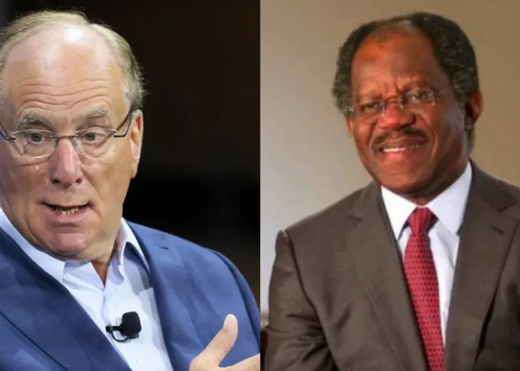 Left: BlackRock Chairman, Larry Fink. Right: Adebayo Ogunlesi