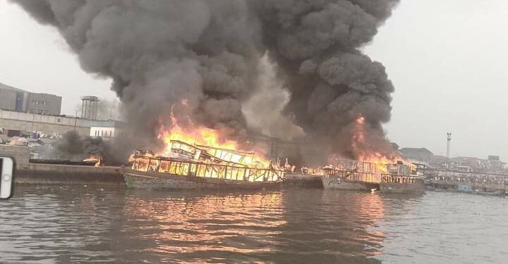 Fire Razes 3 Passenger Boats In Rivers Jetty