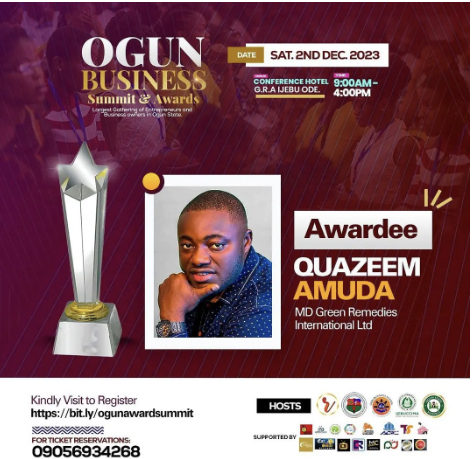 Ogun Business Summit: Green Remedies International’s MD Won Excellence in Business Award 1 IMG 5050