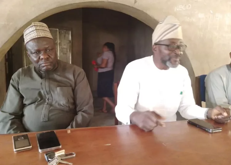 R-L: Kogi Commissioner for Education, Science & Technology, Wemi Jones and the Ministry’s Permanent Secretary, Alhaji Yakubu Musa, during a meeting with Public Schools Principals on Thursday in Lokoja