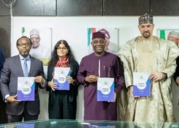 From Left: The Director-General, NIPRD, Dr Obi Adigwe, Representative of Head of EU Delegation to Nigeria and ECOWAS, Prof. Leila Mathieu, Minister of State for Health and Social Welfare, Dr Tunji Alausa and the Bulgarian Ambassador to Nigeria, Dr Yanko Yordanov at the presentation of the National Plan for Vaccine Research & Development and Local Production on Wednesday in Abuja.