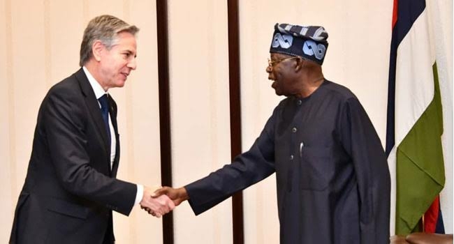 BREAKING: Blinken Arrives Nigeria, Meets Tinubu 1 blinken