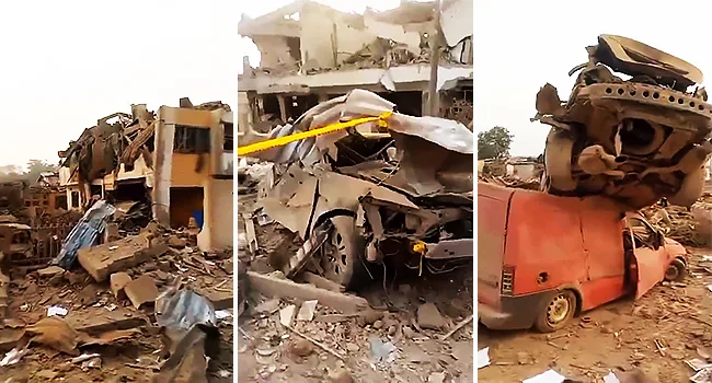 Oyo Gov't Provides Temporary Accommodation For Ibadan Explosion Victims 1 explosion collage jpg