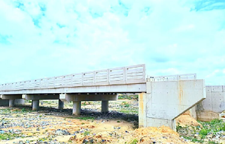 Bridge under construction at Hayin Kwarin Misau in Gombe.