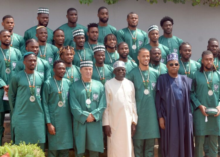 BREAKING: Tinubu Honours Super Eagles Players, Officials With MON, Lands 1 super eagles