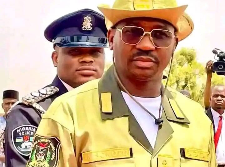 Commandant-general, Sokoto State Community Guards Corps, Governor Ahmed Aliyu.