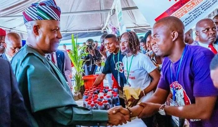 MSME Clinics: Shettima Hands Over 200 Stores To Traders In Ogun 1 At 2nd Expanded MSME Clinics Shettima Hands Over 200 New Stores To Lucky Traders In Adire Market