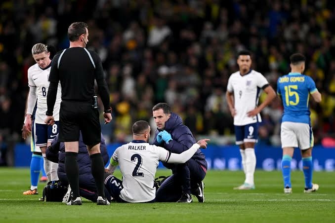 Man City Suffer Injury Blow As Walker Forced Out Of England Vs. Brazil 1 Kyle walker