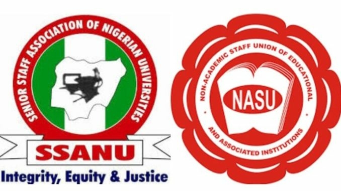 Withheld Salaries: Varsity Unions Begin Warning Strike March 18 1 SSANU NASU to begin 7 day warning strike March 18 over 4 months withheld salaries 678x381 1