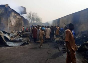 Fire Guts Sokoto Central Market