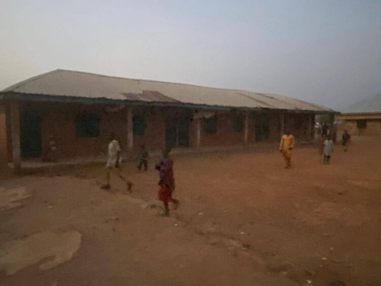 The school premises after the incident on Thursday.