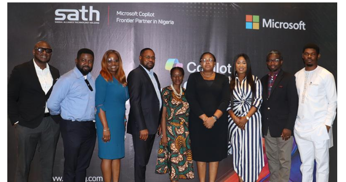 L-R Ndubuisi Ogbechie - COO Signal Alliance Technology Holding (SATH),   Isaiah Etuk - Capital Express , Abiola Laseinde – Convener, CIO , Nelson Madu, CIO – Divisional Head, Digital and Technology Services - Coronation , Oluwaremilekun Olowu – Senior Partner Development Manager, Microsoft Nigeria, Busola Komolafe -CEO Cloudsa Africa (a subsidiary of SATH), Oluwatosin Tojola – Business Development Manager Signal Alliance Consulting, Jackson Ikiebe, Head, IT Operations and Governance, Sanlam Insurance, Kenneth Ufomba- CEO Signal Alliance Consulting (a subsidiary of SATH).