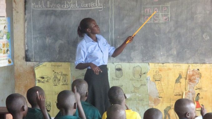 Dearth Of Primary School Teachers 1 A teacher in a classroom. Courtesy Photo