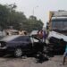 2 Cheat Death As Car Collides With Truck In Lagos 5 2 Cheat Death As Car Collides With Truck In Lagos