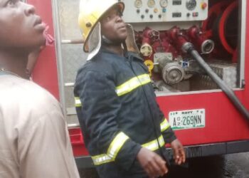 Navy, Federal Fire Service Combat Inferno At Popular Abuja Plaza   
