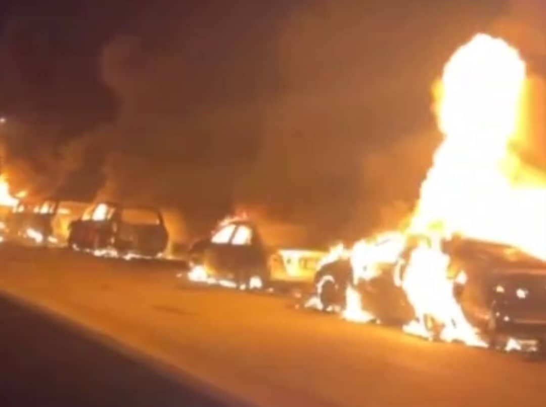 JUST-IN: Scores Killed, Vehicles Burnt As Petrol-laden Tanker Overturns In Rivers 