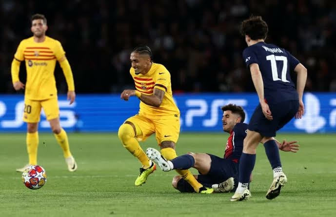 Raphinha Scores Twice To Help Barca Win 5-goal Thriller At PSG 1 IMG 6353