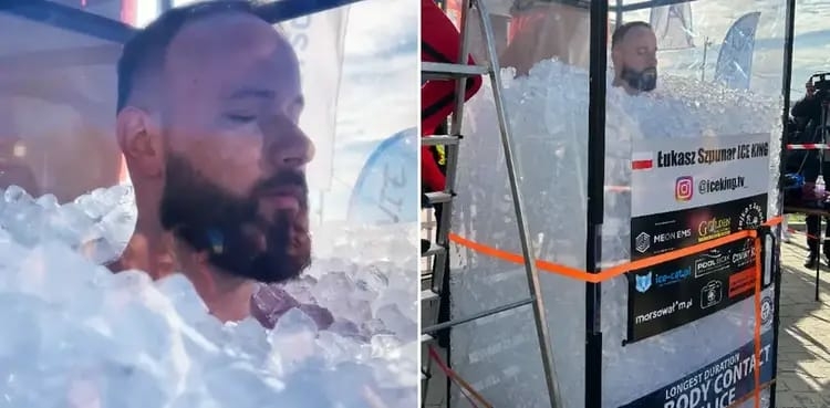 Polish Adventurer Breaks Guinness World Record For Longest Ice Submersion 1 Polish Adventurer 1