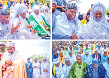 Governor Inuwa,  Emir Abubakar, Others  Observe Eid el-Fitr Prayer