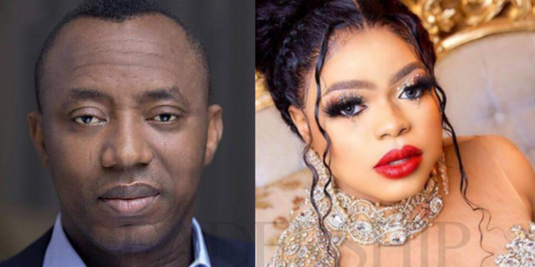 L-R: Sowore and Bobrisky