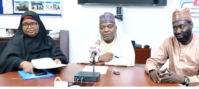Yobe Has No Strange Illness Killing Youths, People – Dr Gana 1 Yobe Health commissioner, Dr Mohammed Lawan Gana (middle) with state epidemiologist and director, Public Health during a press briefing in Damaturu recently