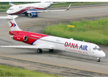 Dana Air Grounds Aircraft After Skidding Off Runway At Lagos Airport