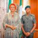 PICTORIAL: Nigeria’s First Female Officer To Graduate From UK’s RMAS Meets First Lady Tinubu