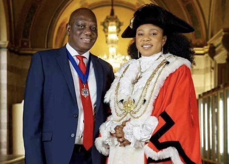 Senator Katung and his wife/Lord Mayor of Leeds, Mrs Abigail Katung.