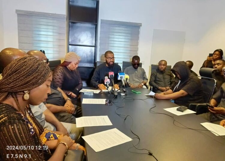 Late Miguel Ovoke family members and Management of BrickHall School during a joint press briefing in Abuja, on Friday.