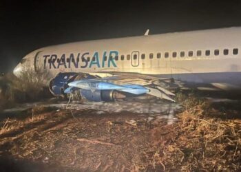 JUST-IN: Xejet Aircraft Skids Off Runway In Lagos