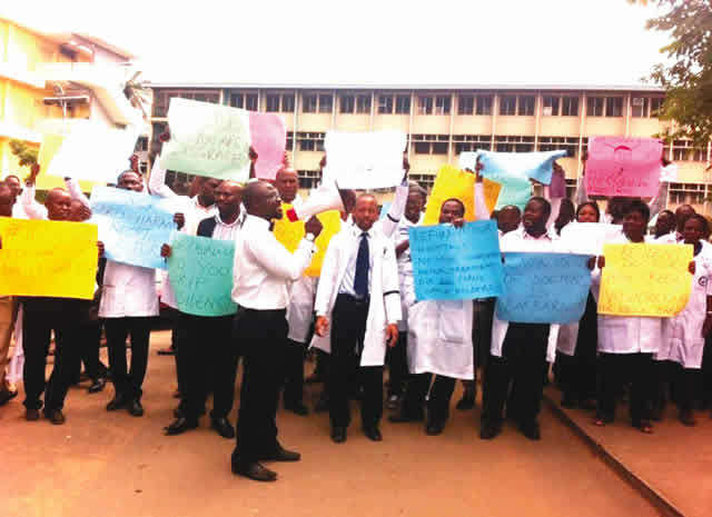 Nasarawa Resident Doctors Protest Assault On Female Member 1 Some doctors protesting against their working condition