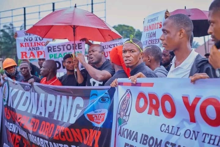 Youths Protest Abduction Of Monarch, Criminal Activities In Akwa Ibom 1 WhatsApp Image 2024 05 23 at 13.53.31