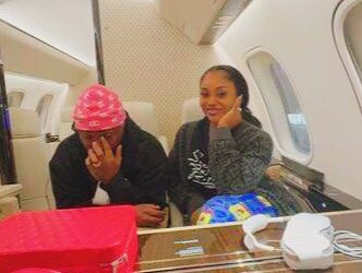 PICTORIAL: Davido, Chioma Proceed On Honeymoon On New Private Jet