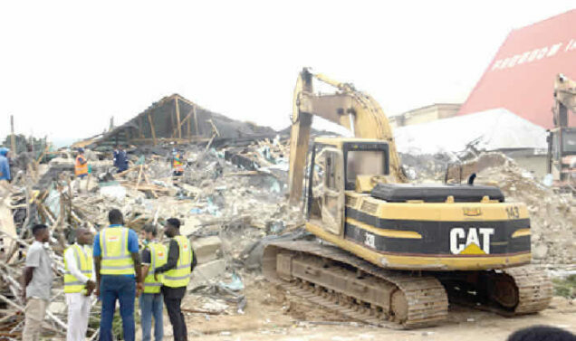 Two Rescued From Abuja Collapsed Building 1 Abuja collapsed building 636x377 1