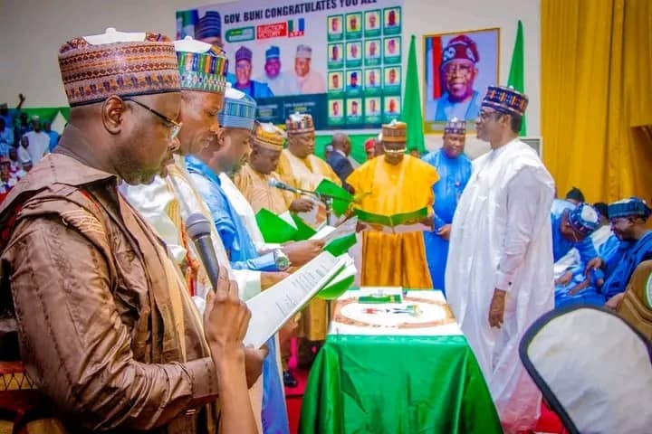 Buni Swears In 17 New LG Chairmen 1 Buni and other governors