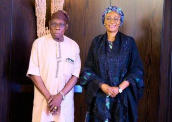 Ex-President Obasanjo Visits Remi Tinubu For Sallah Celebration
