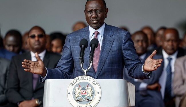 Kenyan President William. (Photo by SIMON MAINA / AFP)