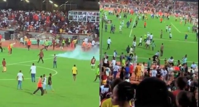 Rangers Vs. Enyimba Match Abandoned As Fans Invade Pitch Over Late Penalty Call 1 Rangers vs Enyimba march