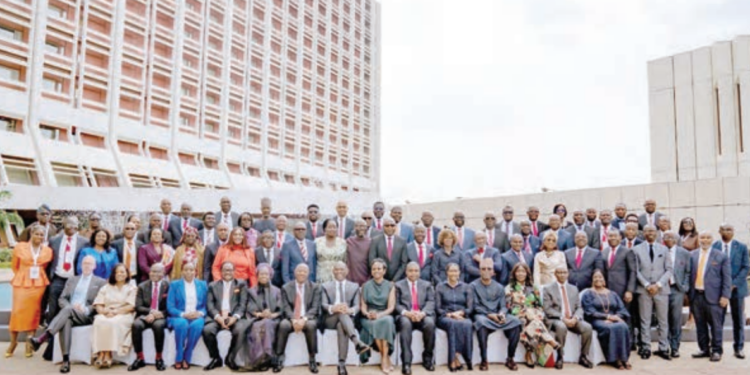 A cross-section of board members and executives across Heirs Holdings' investee companies at the recently concluded Heirs Holdings Group Directors' Annual Summit in Abuja, yesterday.