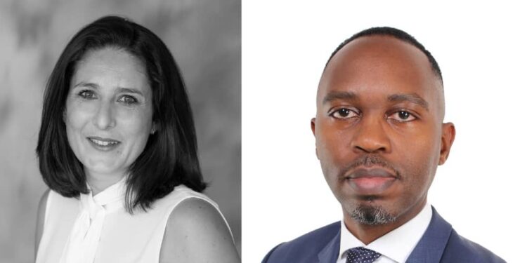 L-R: PRGN president, Natacha Clarac, and the CEO, Newmark Group and co-chair of PRGN’s Global Expert Panel, Gilbert Manirakiza.