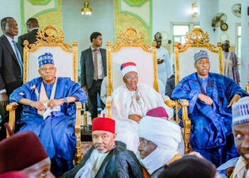 PICTORIAL: Shettima, Etsu Nupe, Indimi, Modu Sherrif, Others Present As Shehu Of Borno Marries Off 4 Daughters