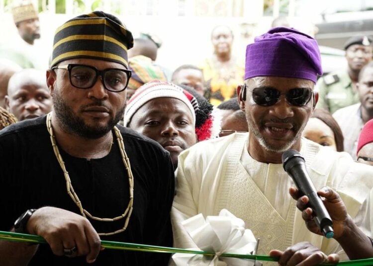 Commissioner, Public Compliants Commission (PCC) representing FCT, Dalhatu Ezekiel Musa (left), and Chief Commissioner, PCC, Hon. Abimbola Ayo Yusuf, during the commissioning.