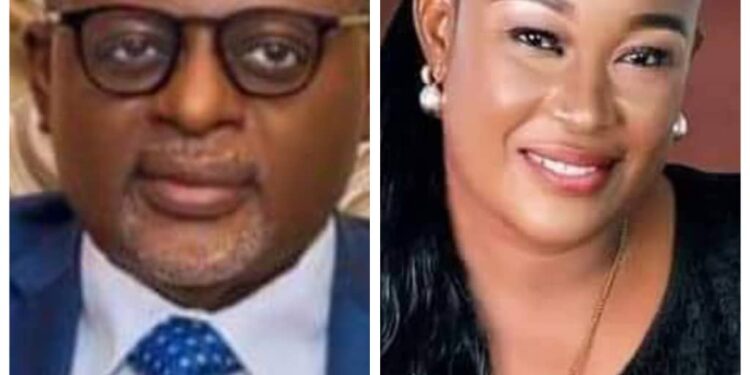 L-R: Governor Bassey Otu and Angela Odey