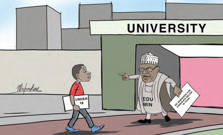 Snarling Over Age Limit For Tertiary Admissions 1 university cartoon