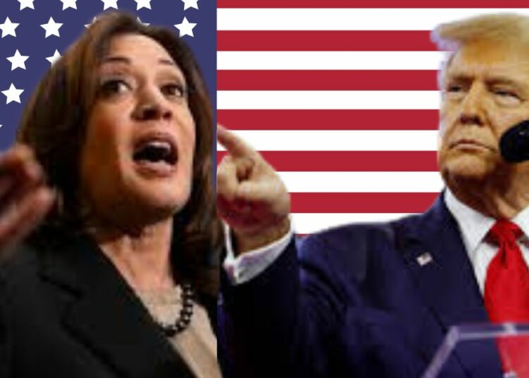 L-R: Kamala Harris and Donald Trump