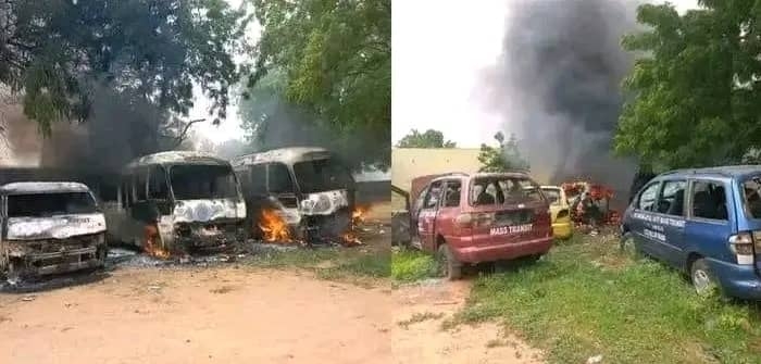Protest: Youths Set 7 Cars Ablaze, Destroy LG Secretariat In Yobe 1 IMG 20240801 WA0063