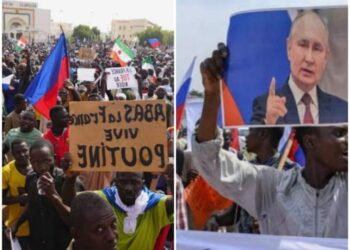 JUST-IN: Russia Dissociates From Nigerian Protesters Waving Its Flag