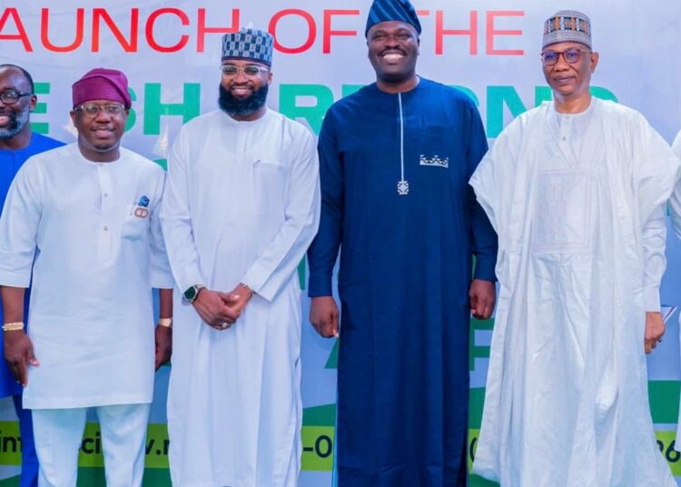 L-R: Chief Executive Officer of Portland Gas, Mr. Folajimi Lai Mohammed; Executive Vice Chairman of NASEMI, Engr. Khalil Suleiman Halilu; Programme Director of Presidential Initiative on CNG, Engr. Michael Oluwagbemi and the Director General of Federal Radio Corporation of Nigeria, Dr. Mohammed Bulama at the launch of the Ride Share CNG Conversion Incentive Programme and My CNG APP in Abuja over the weekend